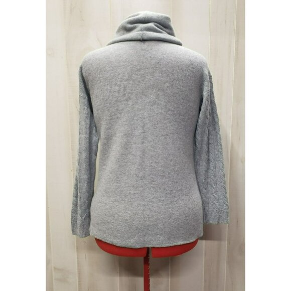 Talbots 100% Cashmere Cowl Neck Sweater, Gray, Long Sleeve, Women's Medium - Picture 7 of 9